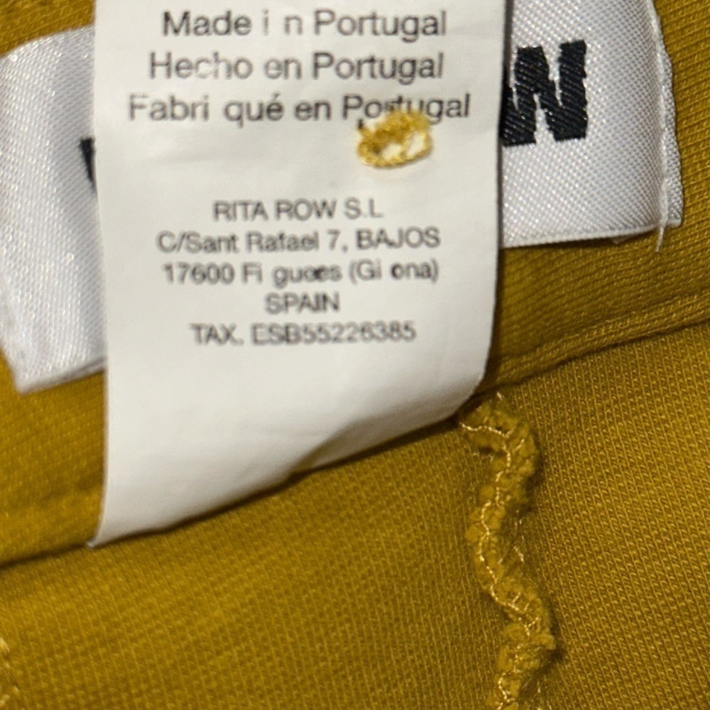 Rita Row Women’s Size 38 M Marigold Yellow High Rise Slouchy Cropped Pants - Picture 5 of 10